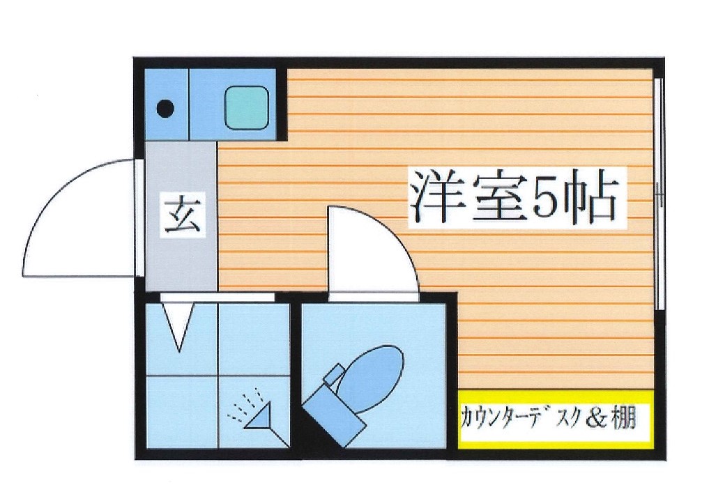 1階の最安値の部屋の見取り図